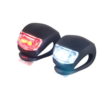Mini Waterproof Silicone Housing 2 LED Tail Bicycle Light For Night Cycling
